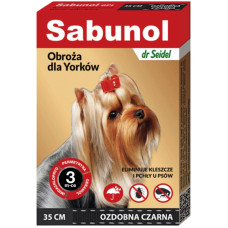 Нашийник Sabunol GPI 35 см від бліх і кліщів колір чорний - 5901742001339