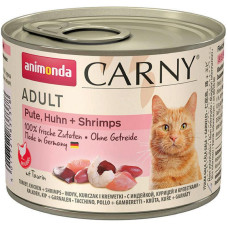 Корм Animonda Carny Adult 200 г для котів з індичкою куркою і креветками - 4017721837378