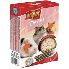 Корм Vitapol Milk and Honey Drops 75 г для гризунів з молоком і медом дропси - 5904479010353