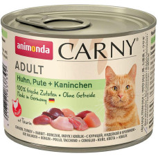 Корм Animonda Carny Adult 200 г для котів з куркою індичкою і кроликом - 4017721837392