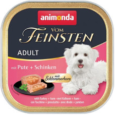 Корм Animonda Vom Feinsten Adult 150 г для собак фарширована індичка з шинкою - 4017721823326