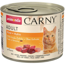 Корм Animonda Carny Adult 200 г для котів з яловичиною і куркою - 4017721837033