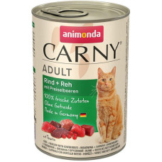 Корм Animonda Carny Adult 400 г для котів з яловичиною олениною і брусницею - 4017721837163
