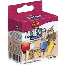 Мінеральний камінь Vitapol Wapienko Mineral Block 2 шт / 35 г для папуг з яблуком - 5904479020550