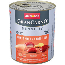 Корм Animonda GranCarno Sensitiv Adult 800 г для собак з куркою і картоплею - 4017721824194