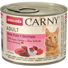 Корм Animonda Carny Adult 200 г для котів з яловичиною індичкою і креветками - 4017721837088