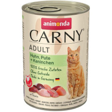 Корм Animonda Carny Adult 400 г для котів з куркою індичкою і кроликом - 4017721837422